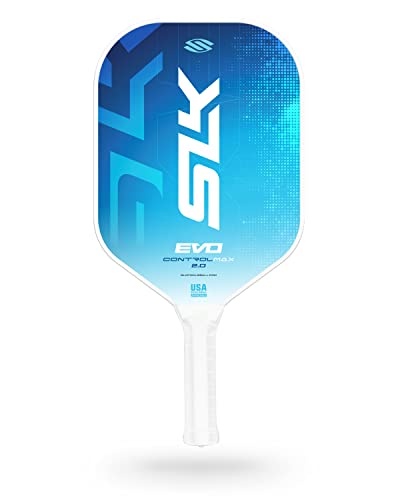 2023 SLK Evo Control XL Pickleball Paddle | G8 Power Carbon Fiber Pickleball Paddle Face with Spinflex Surface and Rev-Control Polymer Core | Designed in The USA | Blue 2023 SLK Evo Control XL Pickleball Paddle | G8 Power Carbon Fiber Pickleball Paddle Face with Spinflex Surface and Rev-Control Polymer Core | Designed in The USA | Blue