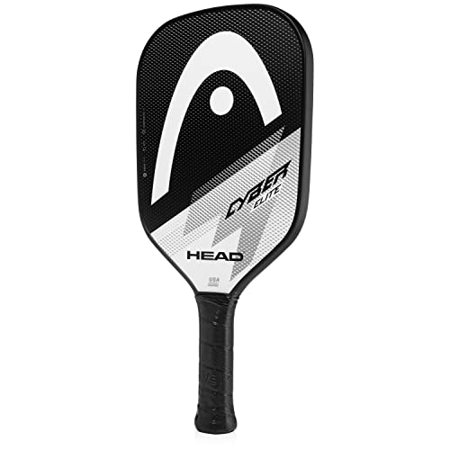 HEAD Cyber Elite Pickleball Paddle, Fiberglass Surface, Black/White Color, Beginning to Intermediate Levels HEAD Cyber Elite Pickleball Paddle, Fiberglass Surface, Black/White Color, Beginning to Intermediate Levels
