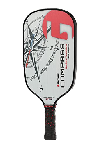 GAMMA Sports Compass NeuCore Pickleball Paddle, Graphite Power Surface and Honeycomb Grip, Elongated Compass GAMMA Sports Compass NeuCore Pickleball Paddle, Graphite Power Surface and Honeycomb Grip, Elongated Compass